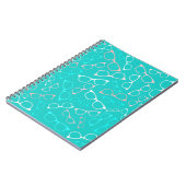 Glassenpatroon op Aqua Notitieboek (Linkerzijde)