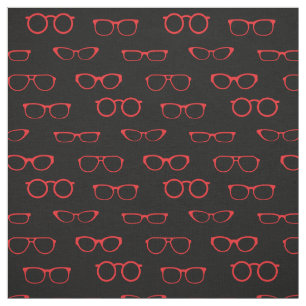 Glasses Cute Optician Optometrist Red Stof