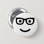 Glasses geek nerd ronde button 5,7 cm (Voorkant /achterkant)