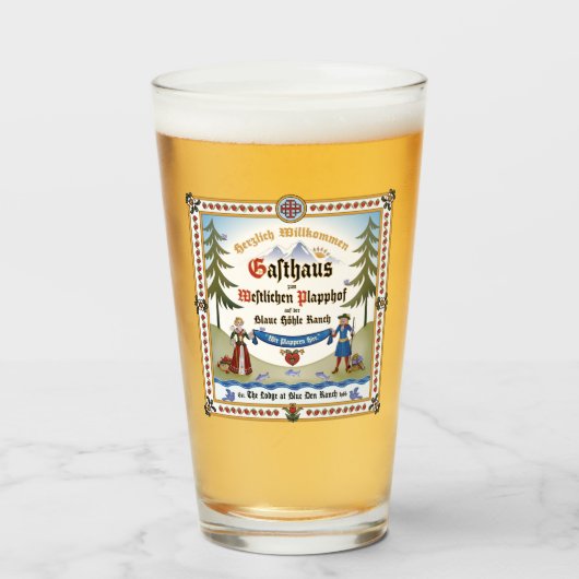 Glasses ~ Lodge Signage Glas (Voorkant gevuld)