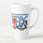 glasses , mug latte mok (Rechts)