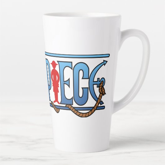 glasses , mug latte mok (Rechts)