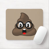 Glasses Oh Poop Emoji Muismat (Met muis)