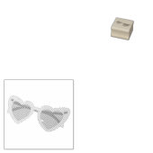 Glasses Rubberstempel (Gestempeld)