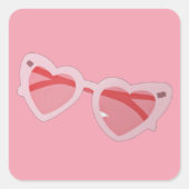 Glasses Vierkante Sticker (Voorkant)