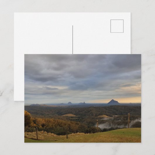 Glasshouse Mountains Queensland Briefkaart (Voorkant / Achterkant)