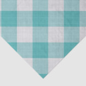 Glassic Blauwgroen Gingham Checkpattern Geometric Tissuepapier (Detail)