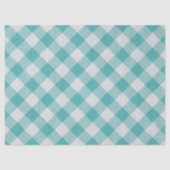 Glassic Blauwgroen Gingham Checkpattern Geometric Tissuepapier (Voorkant)