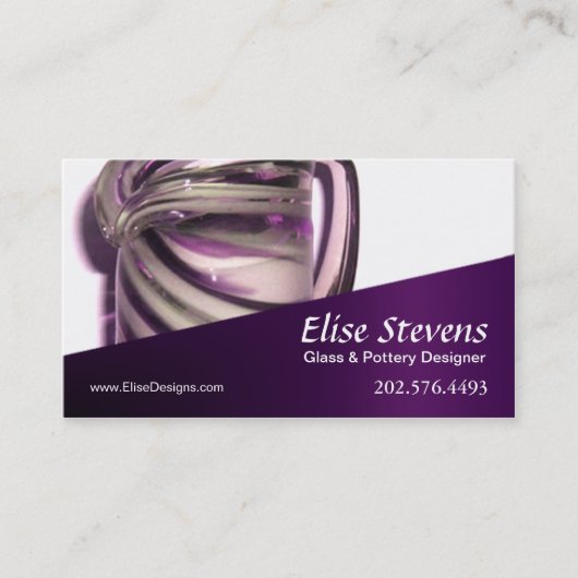 "Glassiek" - Glazen design, Pottery Designer Visitekaartje (Voorkant)