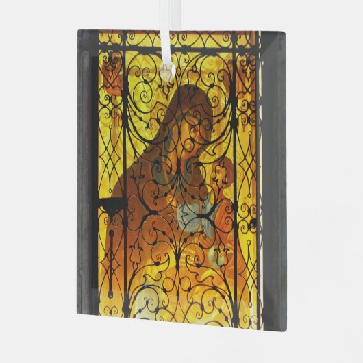 Glassierbloem voor MOEDEREN EN KINDEREN Glas Ornament (Voorkant links)