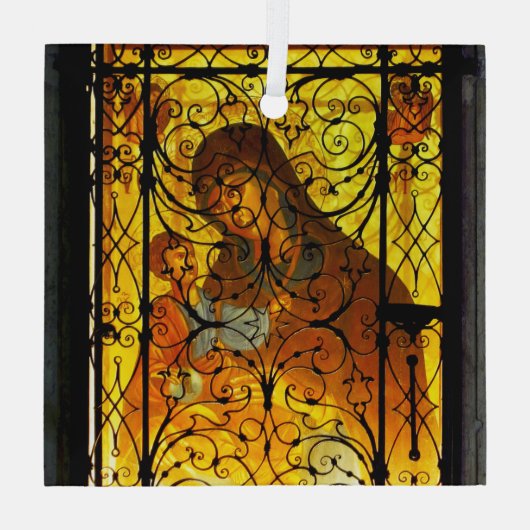 Glassierbloem voor MOEDEREN EN KINDEREN Glas Ornament (Achterkant)