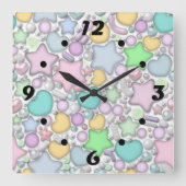 Glassierplanten Vierkante Klok (Voorkant)