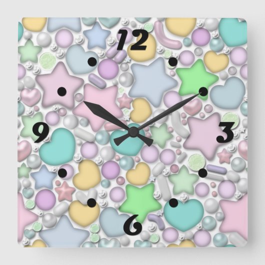 Glassierplanten Vierkante Klok (Voorkant)