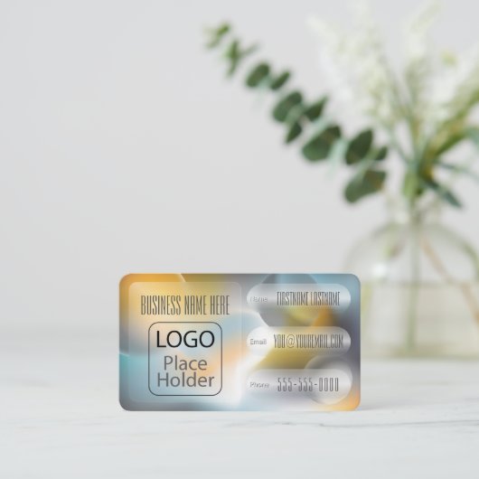 Glassmorfisme Planeten Visitekaartje (Staand voorkant)