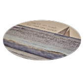 GLASSNIJBD/LONE SAILBOAT OP ZEE SNIJPLANK (Hoek)