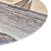 GLASSNIJBD/LONE SAILBOAT OP ZEE SNIJPLANK (Hoek)