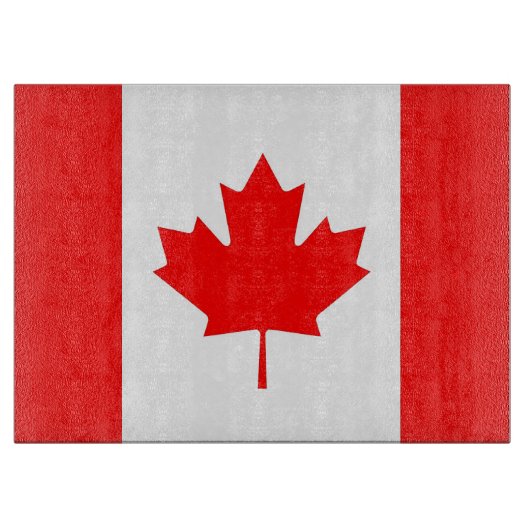 Glassnijplank met vlag van Canada Snijplank (Voorkant)