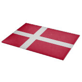 Glassnijplank met vlag van Denemarken Snijplank (Hoek)