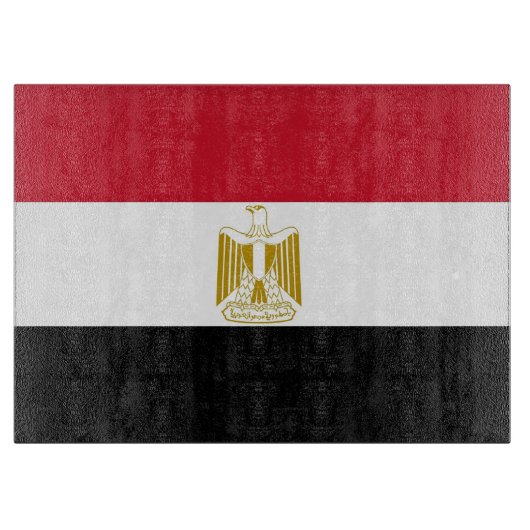Glassnijplank met vlag van Egypte Snijplank (Voorkant)