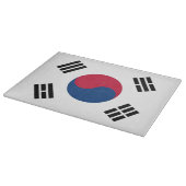 Glassnijplank met vlag van Zuid-Korea Snijplank (Hoek)