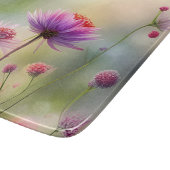 Glassnijplank met Wilde Bloemen Snijplank (Hoek)