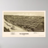 Glassport, PA Panoramic Map - 1902 Poster (Voorkant)
