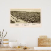Glassport, PA Panoramic Map - 1902 Poster (Keuken)