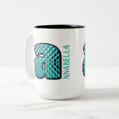 Glasstielen Monogram - A Tweekleurige Koffiemok (Voorkant links)