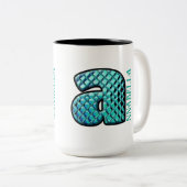 Glasstielen Monogram - A Tweekleurige Koffiemok (Voorkant rechts)
