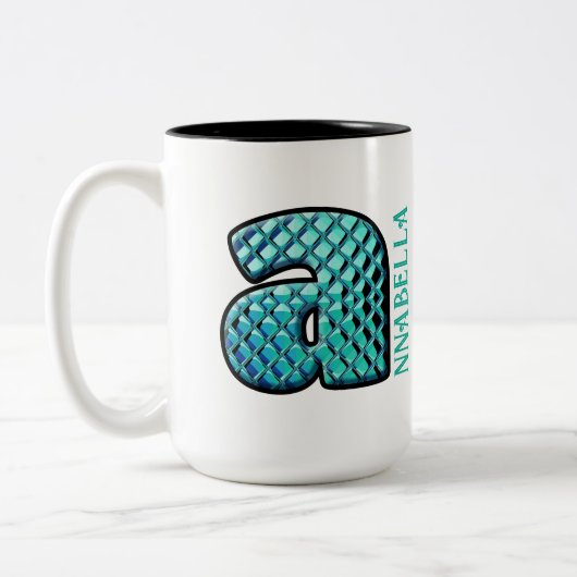 Glasstielen Monogram - A Tweekleurige Koffiemok (Links)