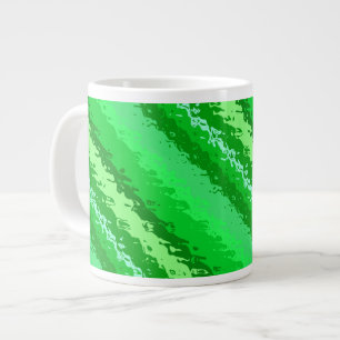 Glasstrepen - tinten van smaragdgroen grote koffiekop