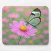 Glasswing Butterfly On a Cosmos Flower Muismat (Voorkant)