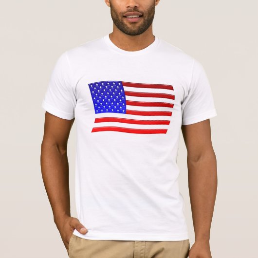 Glassy American Flag T-shirt (Voorkant)