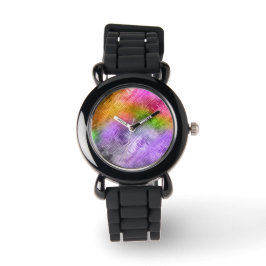 Glassy Ametrine Paarse textuur Horloge