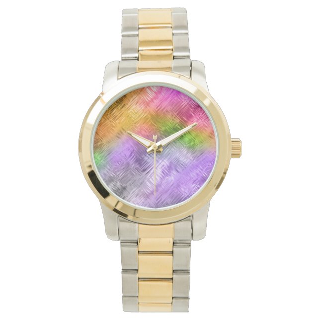 Glassy Ametrine Paarse textuur Horloge (Voorkant)