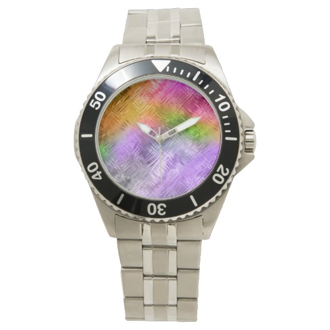 Glassy Ametrine Paarse textuur Horloge (Voorkant)