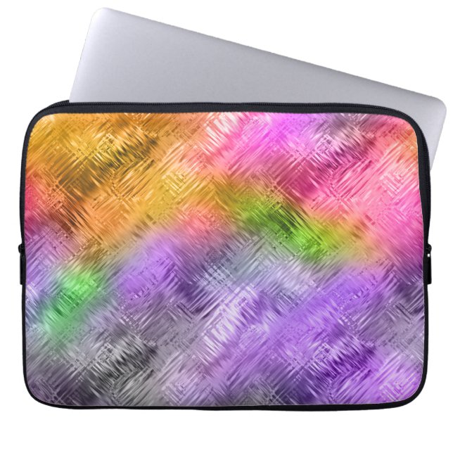 Glassy Ametrine Paarse textuur Laptop Sleeve (Voorkant)