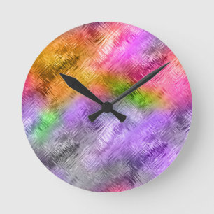 Glassy Ametrine Paarse textuur Ronde Klok