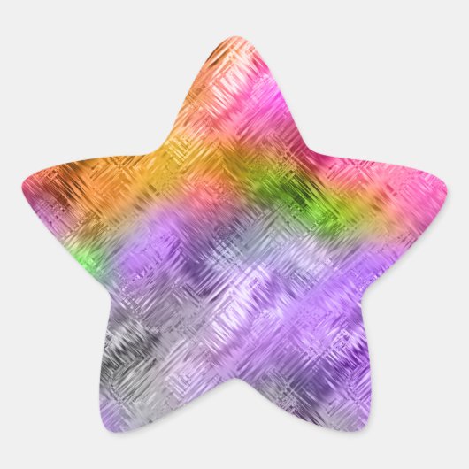 Glassy Ametrine Paarse textuur Ster Sticker (Voorkant)