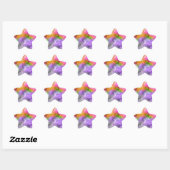 Glassy Ametrine Paarse textuur Ster Sticker (Vel)