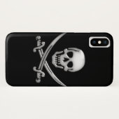 Glassy Pirate Skull & Sword Crossbones Case-Mate iPhone Case (Achterkant (horizontaal))