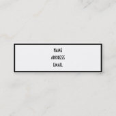 Glassy Pirate Skull & Sword Crossbones Mini Visitekaartje (Achterkant)