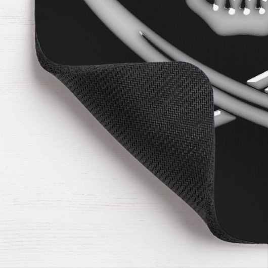 Glassy Pirate Skull & Sword Crossbones Muismat (Hoek)