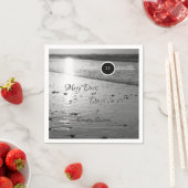 Glassy Sand Grayscale Wedding Servet (Insitu)