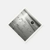 Glassy Sand Grayscale Wedding Servet (Hoek)