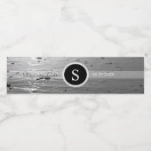 Glassy Zand Grijswaarden Bruiloft Water Fles Label Waterfles Etiket (Enkel label)