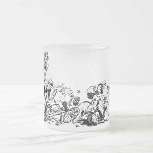 Glastasse "Bicycle Race" Matglas Koffiemok (Center)