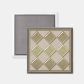 Glastegels 3D-beige kleur Magneet (Voorkant / Achterkant)