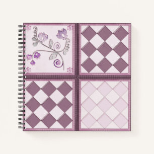 Glastegels 3D-beige kleur Notitieboek