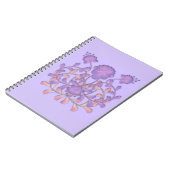 Glastegels 3D bloemen violet gzhel Notitieboek (Linkerzijde)